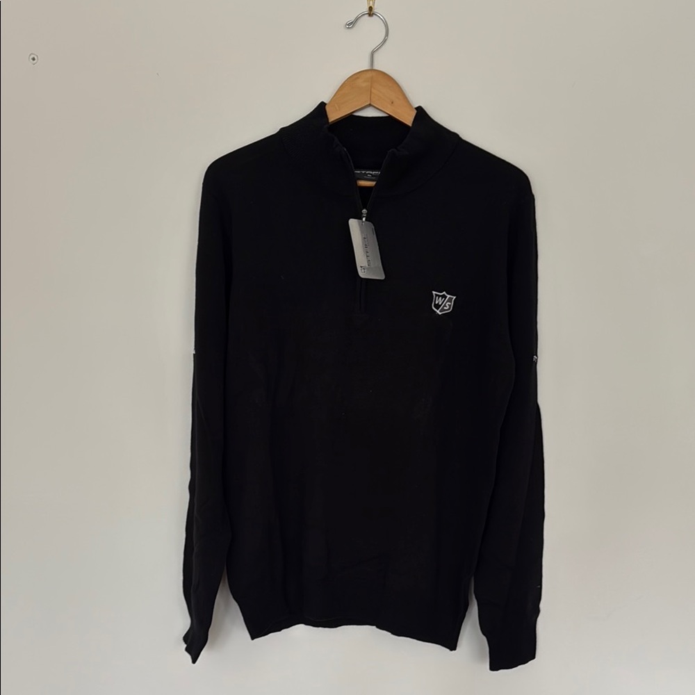 Wilson Black Zip Up Sweater